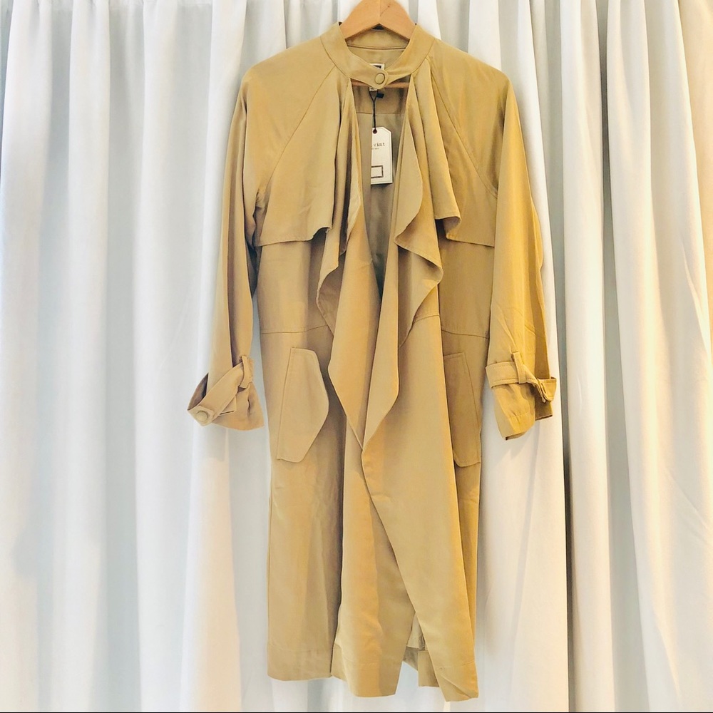 Modern flowy trench style jacket